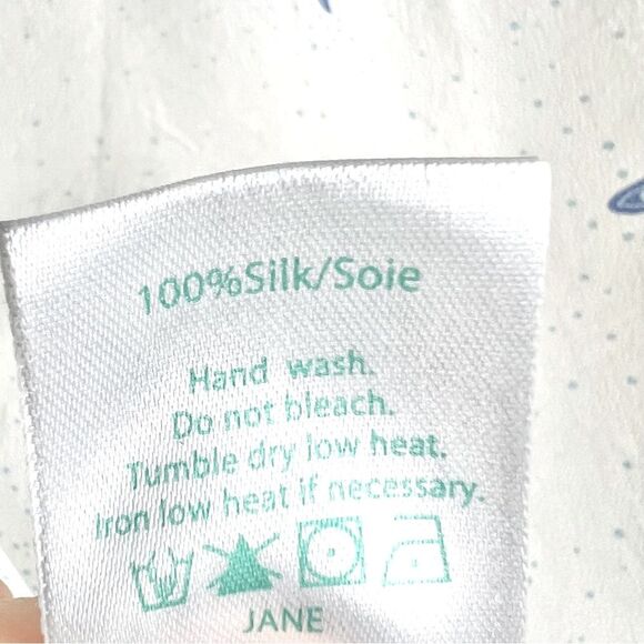 Rixo London Starfish Jane Ruffle-trimmed printed silk-crepe blouse Size Small - Picture 7 of 16